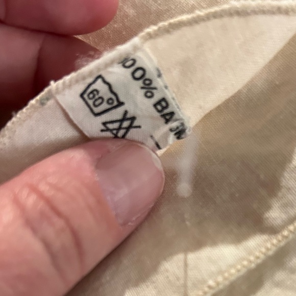 VTG Set of 3 Cream Floral Edge Napkins. Labeled 100 percent Bayonelle - Picture 3 of 7